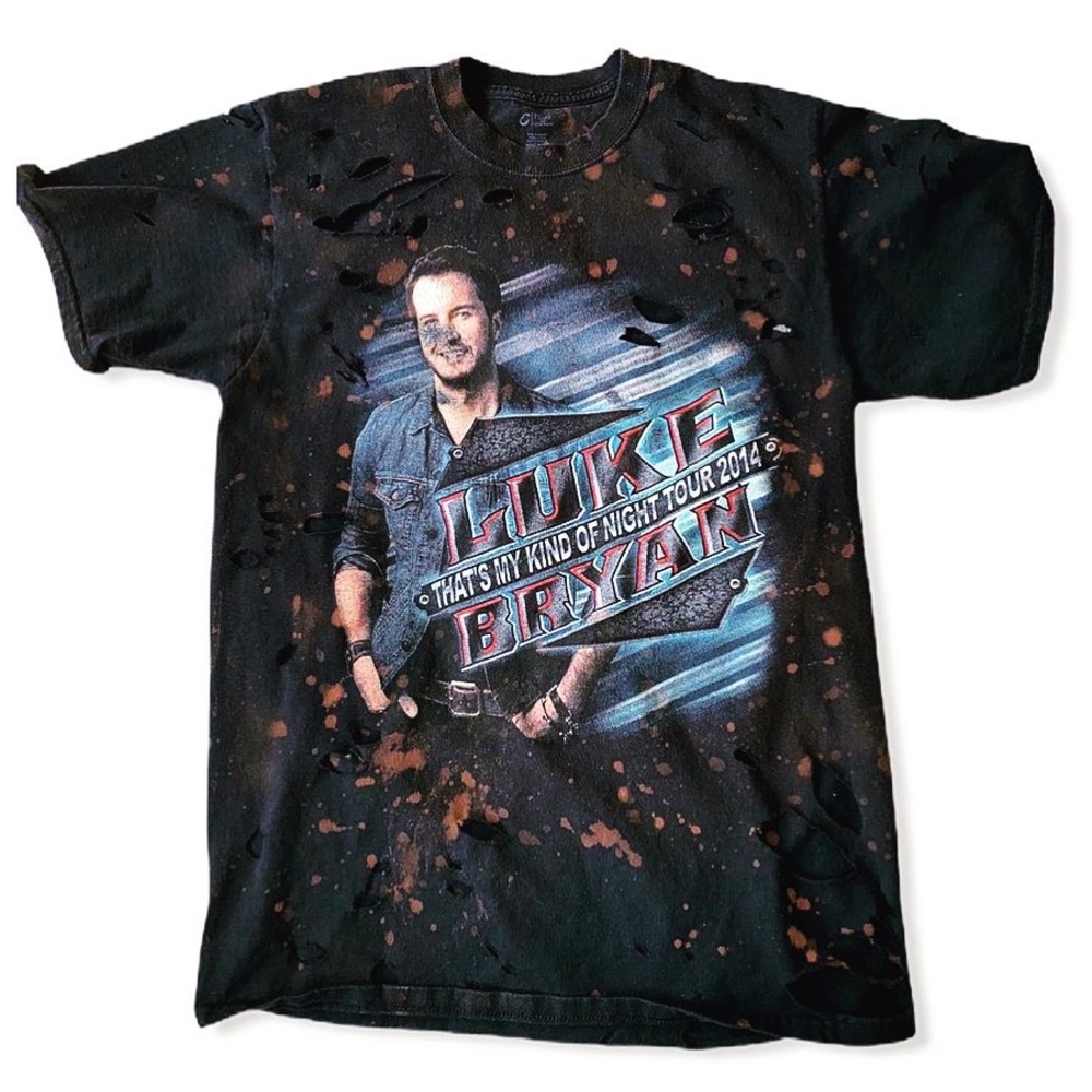 Vintage Bleach Tie Dye Luke Bryan Tee
